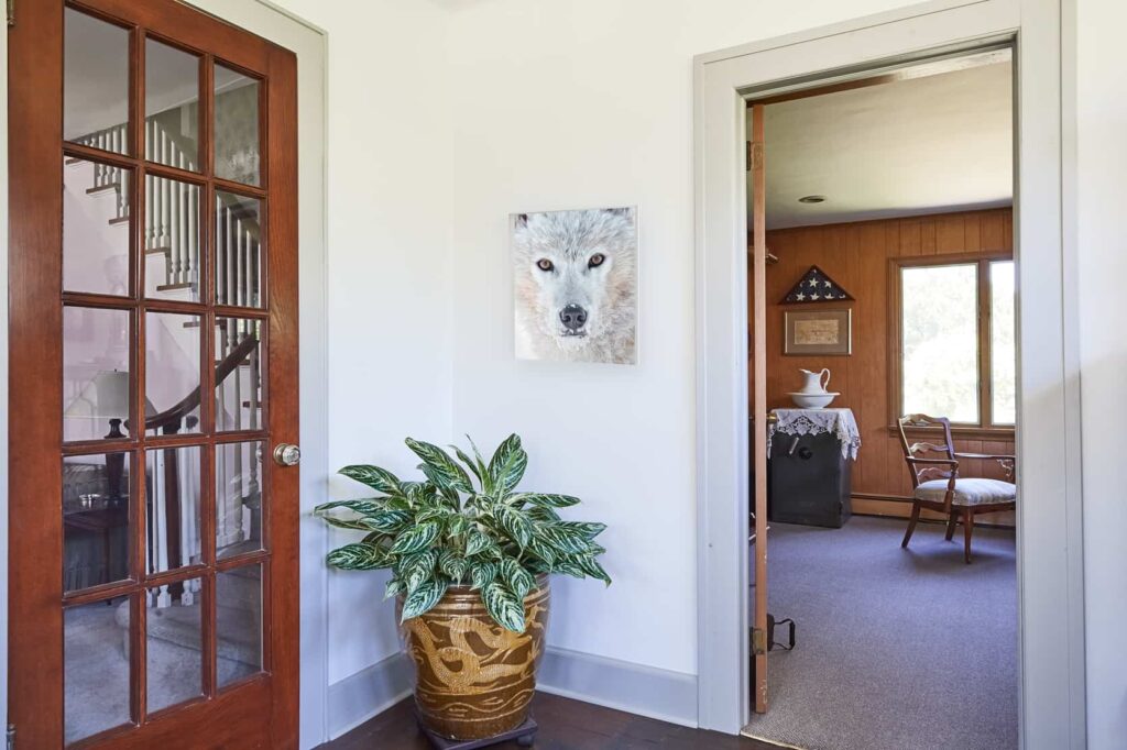 SNOW WOLF WALL ART