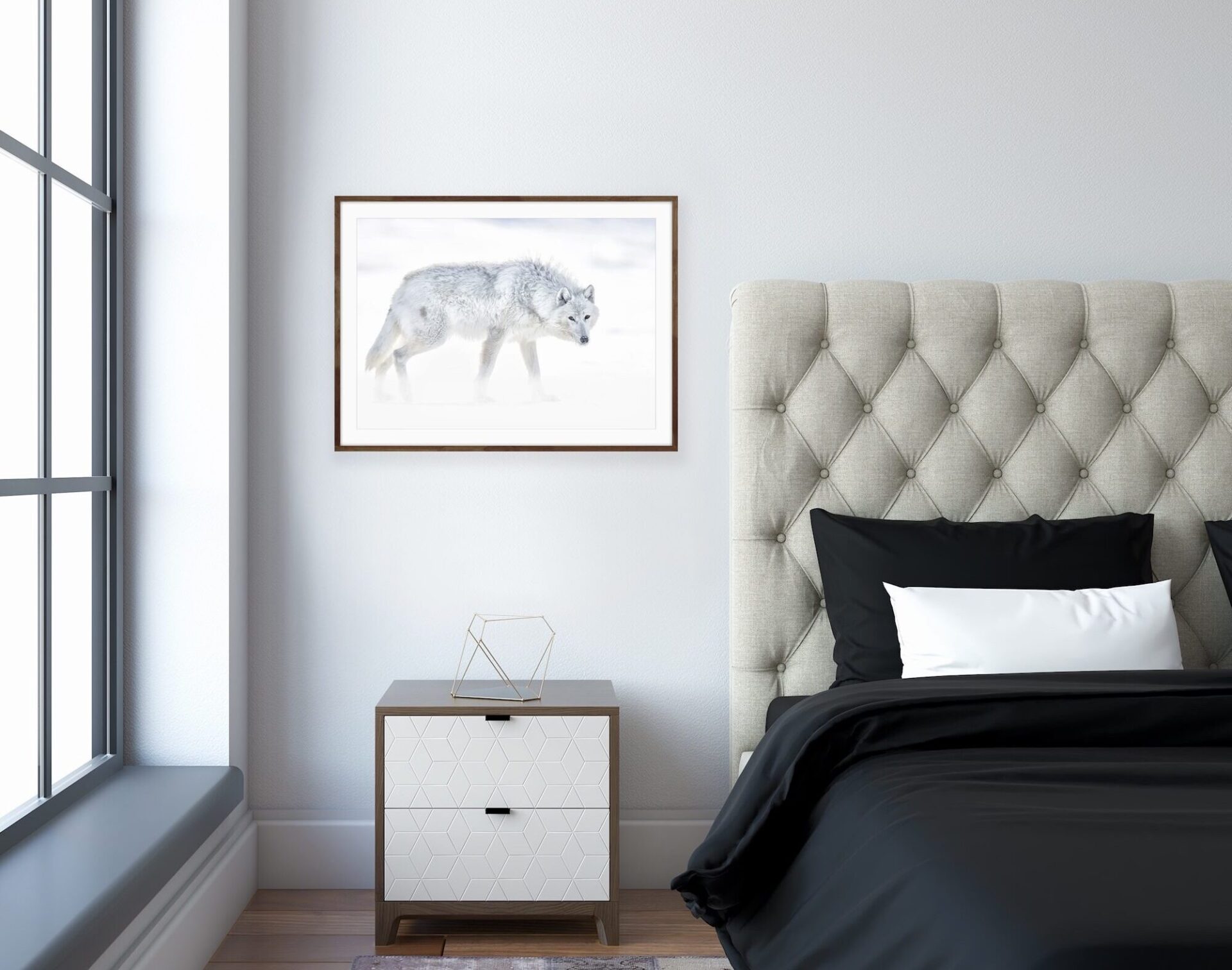 Best Wolf wall art in bedroom