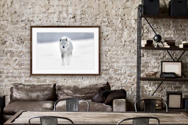 arctic wolf artwork in DINING ROOM