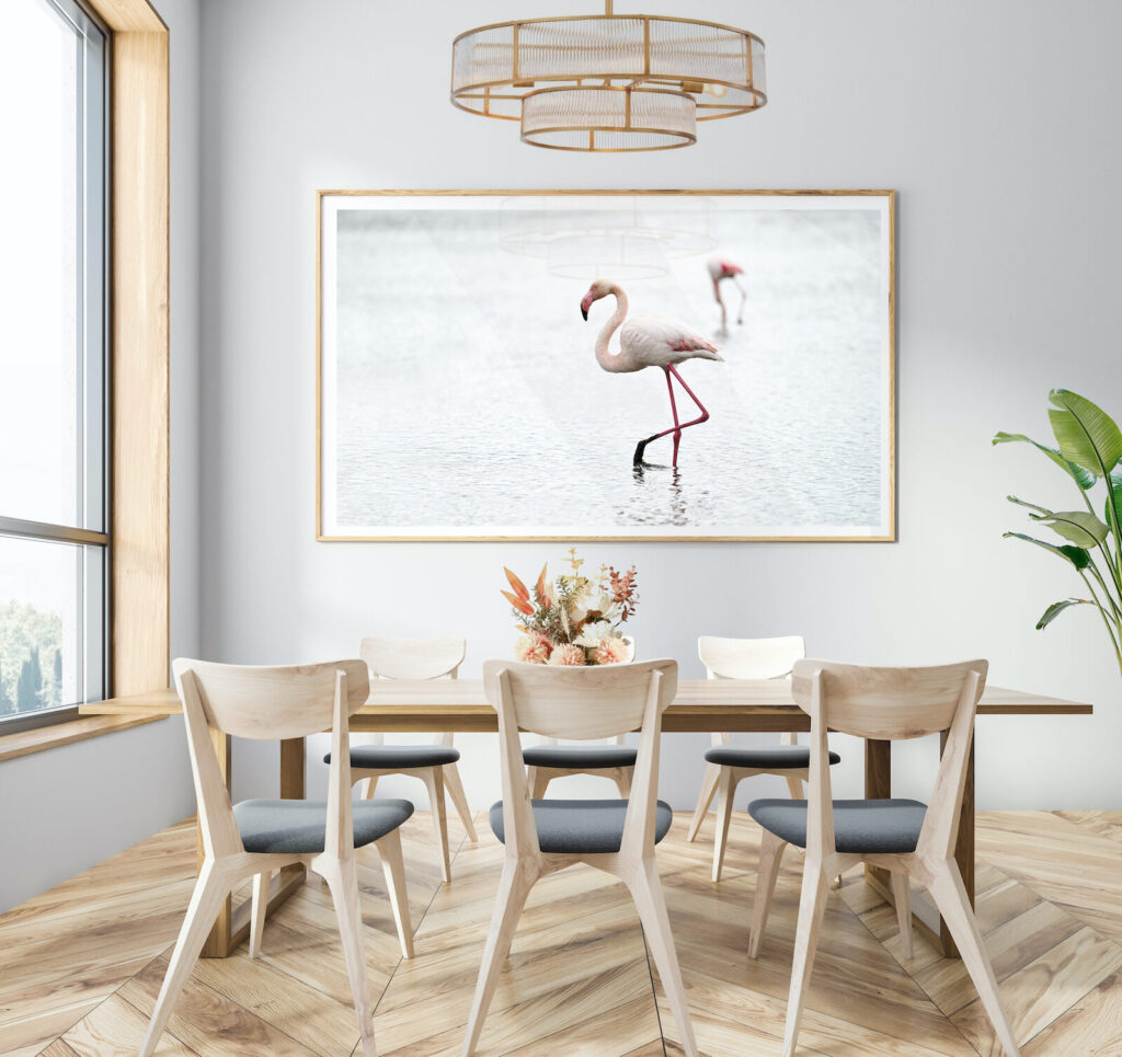 FLAMINGO art IN city apartment DINING ROOM