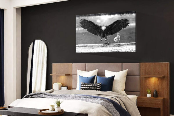 Bald Eagle In Flight art on bedroom wall